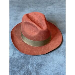 Golden Gate Hat Company International Collection Burgundy Fedora Sz Med 100%Wool